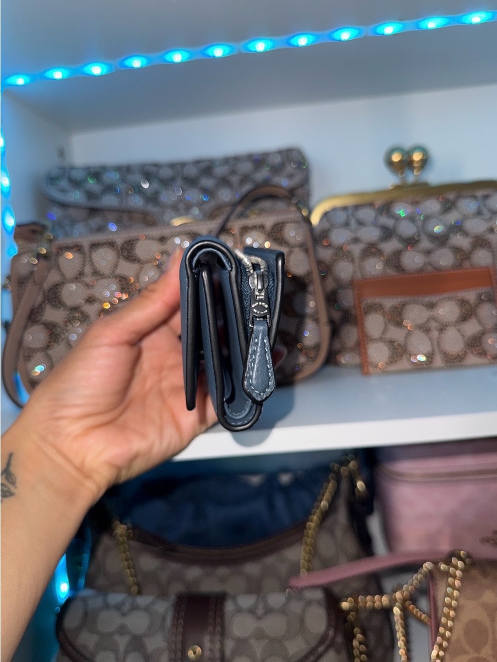 Coach Smooth Leather Micro Wallet - Picture 7 of 8